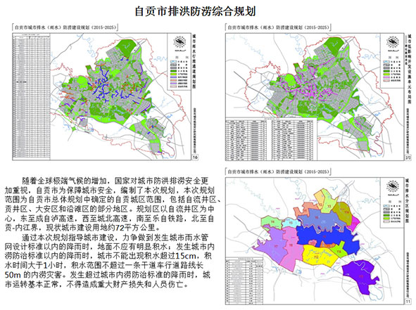 自贡市排洪防涝综合规划