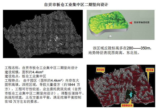 自贡市板仓工业集中区二期竖向设计